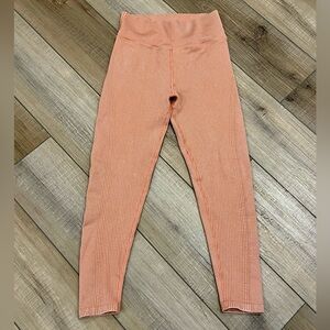 Offline By Aerie Orange Ribbed Leggings Super High Rise  Size M